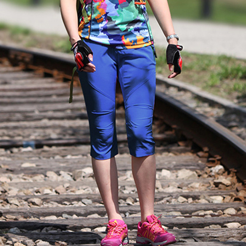 Outdoor 7 Speed Dry Pants Women Summer Thin stretch Skinder Lean Hiking Sport Breathable Running Climbing Shorts