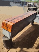 Park chair outdoor bench custom landscape stainless steel bench outdoor creative solid wood finished bench factory direct sale