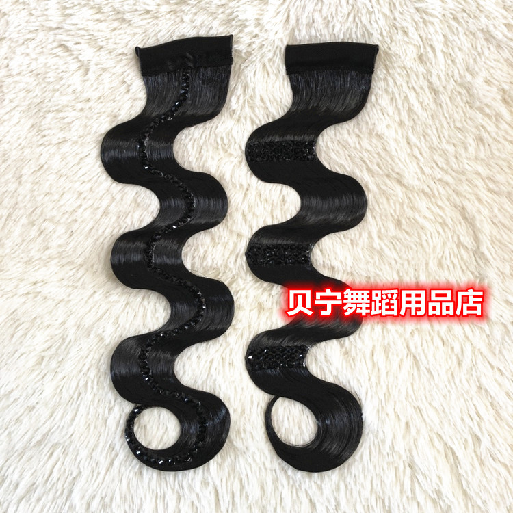 Benin Dance Supplies Store Latin Headwear Ballroom Dance Hairpiece Accessories Black Imitation Rhinestone Competition Accessories Hair Accessories