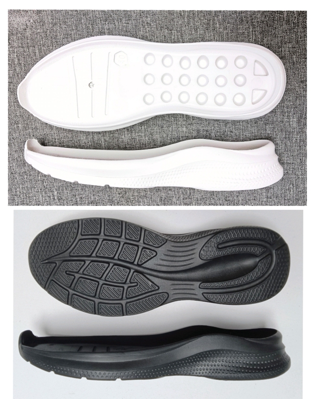 2880 Sports Travel Shoe Soles Are Soft, Comfortable and Ultra-Light Foam Outsoles, Black and White Unisex Soles