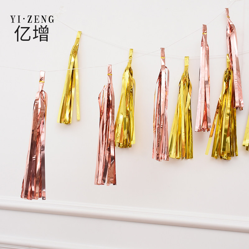 Birthday party Wedding Party Wedding Party Wedding wedding Room Placement Decorative Rahua Pendant Popo Ball Balloon Floating with Rain Silk Paper Stream-Taobao