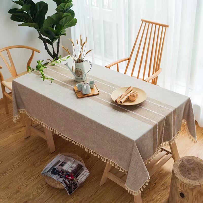 Modern minimalist tablecloth fabric cotton linen small fresh coffee table tablecloth Nordic ins style rectangular Japanese tablecloth