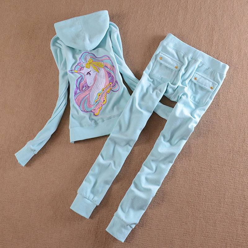 2023 Spring Velvet Sports Package Woman's Sweater Fixed Small Leisure Clothes Little Softpants Net Red Two Pieces Tide