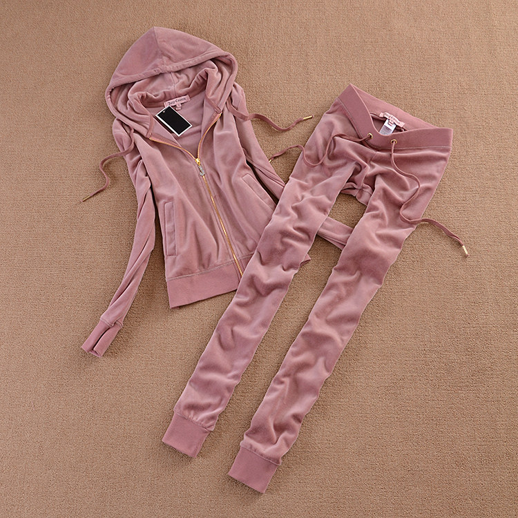 Velvet sports and leisure suit women's two-piece suit 2022 autumn new women's self-cultivation small feet pants home clothes