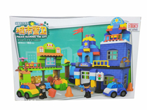 Zhilingxing City Guard large particle assembly building blocks Plastic large 3-6 years old 4 childrens puzzle puzzle plug toy