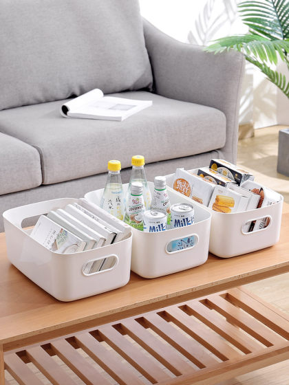Miscellaneous Storage Basket Desktop Snack Storage Box Plastic Cosmetics Lipstick Storage Box Home Kitchen Storage Box
