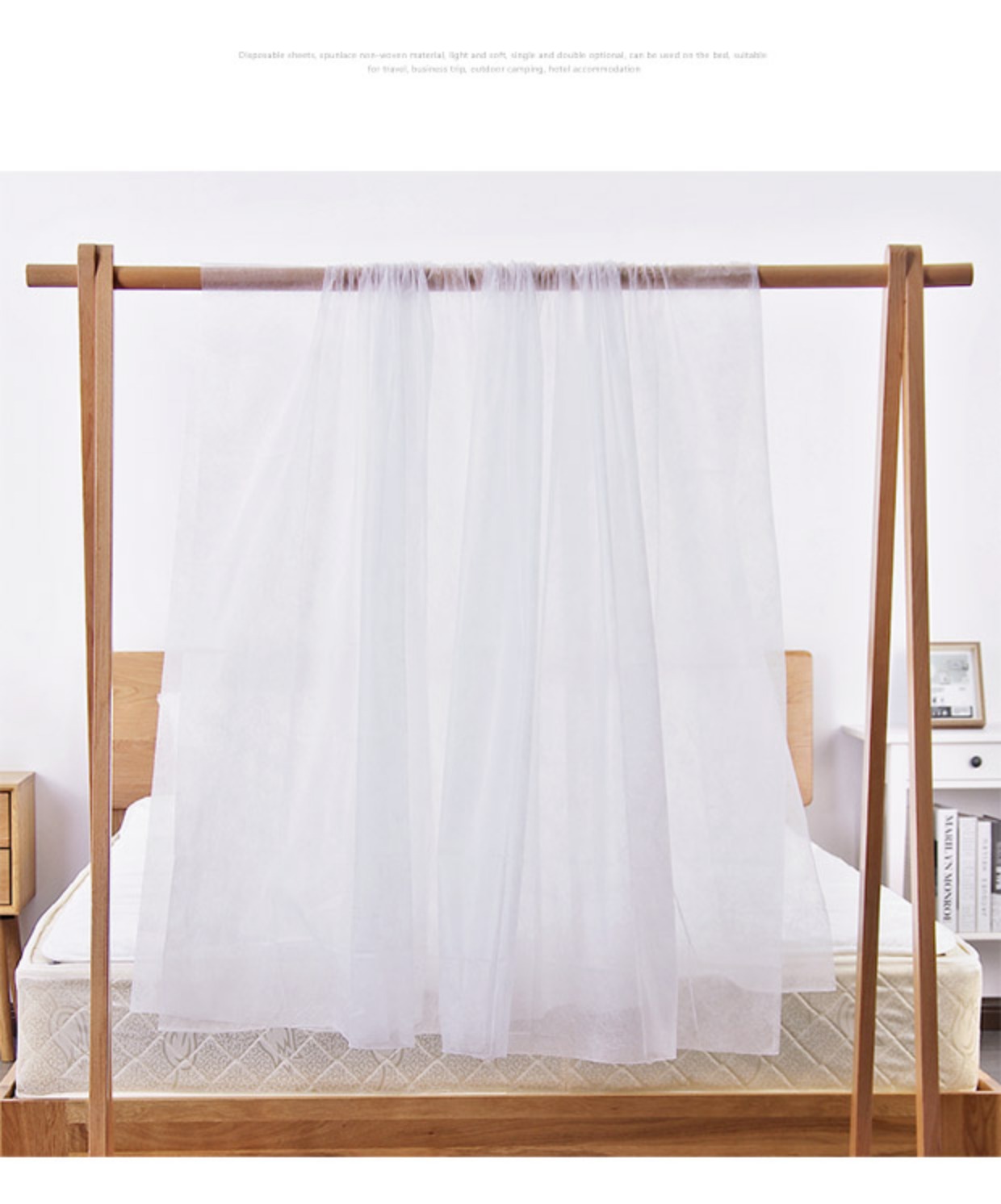 Tấm du lịch dùng một lần Tấm vải không dệt di động và tấm bẩn bộ ga giường đẹp