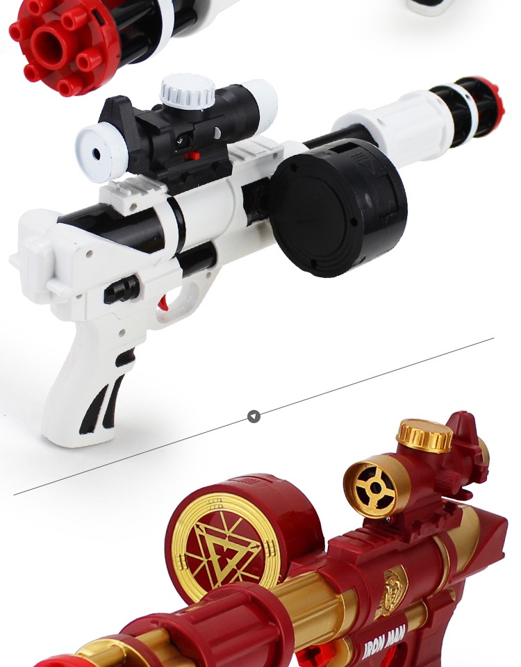 Hướng dẫn sử dụng súng nước Gatlin bom pha lê bom mềm Avengers Hoa Kỳ đội trưởng súng đồ chơi trẻ em súng ak bắn đạn xốp