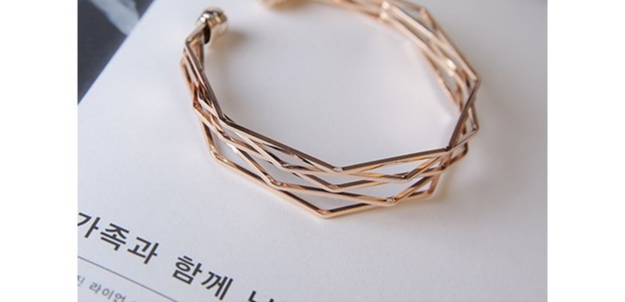 Phiên bản Nhật Bản và Hàn Quốc của thời trang retro vòng tay Harajuku nữ món quà sinh nhật ngọt ngào hình học nhiều lớp mở vòng tay trang sức trang sức vòng tay pandora