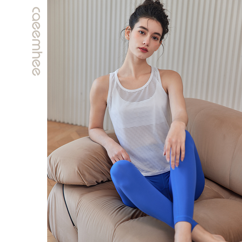 Kayi Yoga suit senior-sensual shirt shirt fairy spring and summer speed dry fitness vest training suit