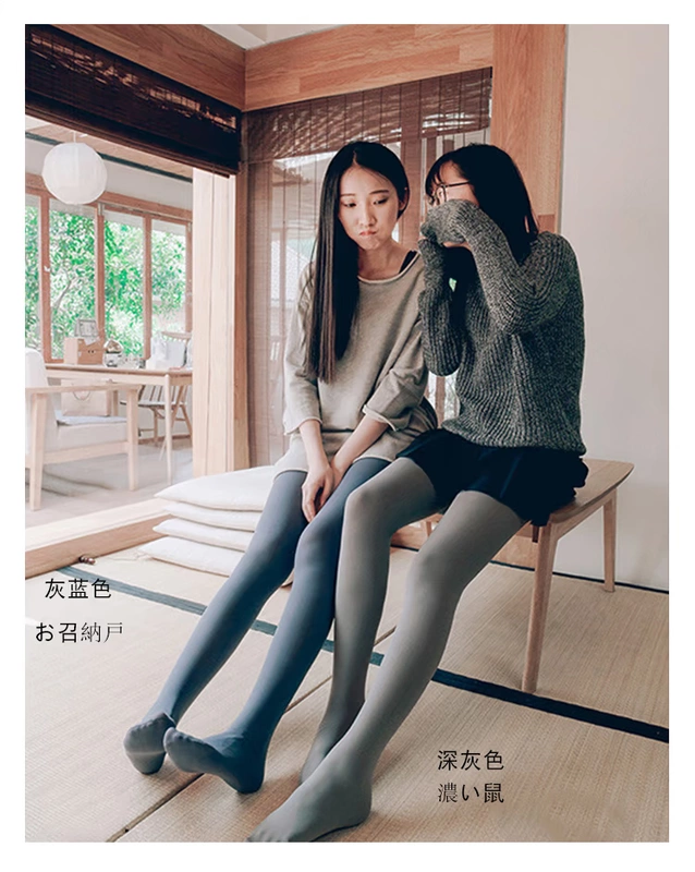 Mùa xuân khuyến nghị nhung Nhật Bản 100D micro áp lực mỏng pantyhose mờ chống móc bằng lụa có đáy tất phụ nữ vớ - Vớ