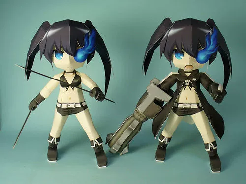 Hơn 35 nhân dân tệ Black Rock Shooter DIY câu đố mô hình giấy mô hình giấy hoạt hình - Mô hình giấy