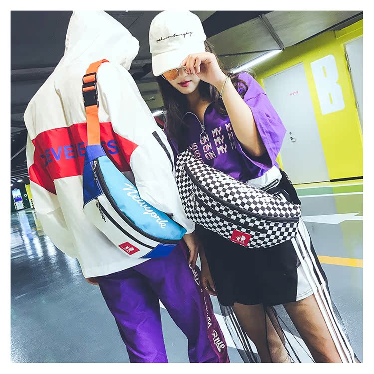 Túi ngực nam phiên bản Hàn Quốc 2018 túi mới nam đa năng đeo vai Messenger túi bf nữ cá tính street hip hop bag - Túi của con người túi charles & keith