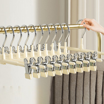 Trousers rack trouser clip household non-slip thickened telescopic trouser clip multifunctional household clothes hanger stainless steel trouser rack
