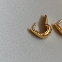 INNOSENSE new brass gold-plated small U-shaped exquisite temperament earrings simple compact high-grade feel cold wind