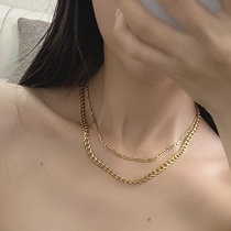 innosense thickness gold chain necklace 2020 New Tide ins choker to send couple girlfriends neck chain gift