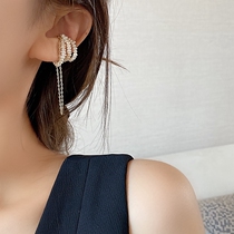 innosense natural pearl magnetic suction ear bone clip without earrings retro Japanese and Korean advanced sense pearl ear clip