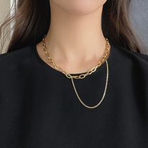 innosense thickness chain winding necklace female niche design sense Do old vintage wind 2020 new trend