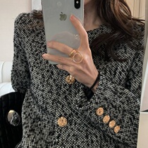 INNOSENSE Rhinestone ring ring female Japanese light luxury original niche design ring full of diamond cold wind