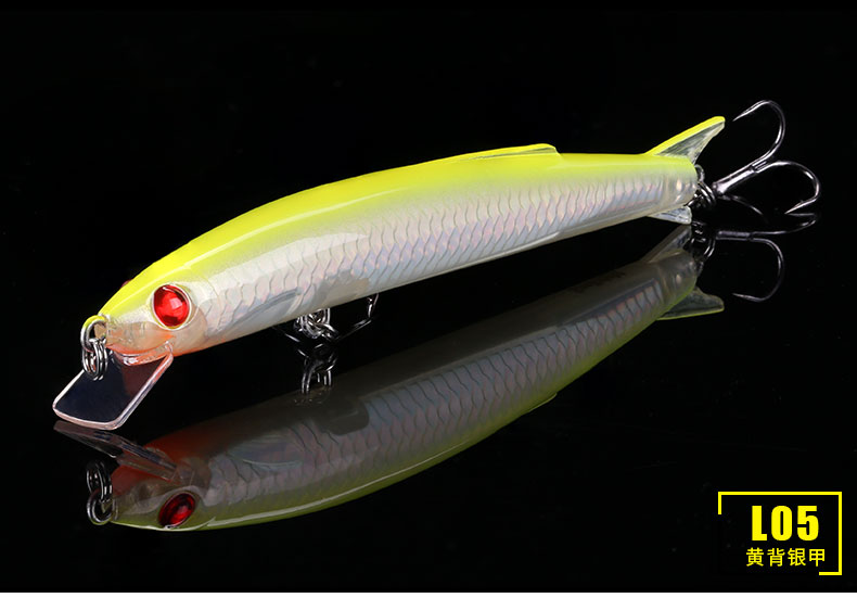 Sinking Minnow Lures Shallow Diving Minnow Baits Bass Trout Fresh Water Fishing Lure