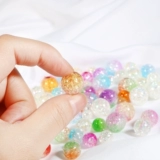 Акриловые бусины ручной работы, браслет с кисточками, штора, серьги, цветочный принт