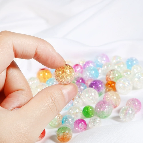 Акриловые бусины ручной работы, браслет с кисточками, штора, серьги, цветочный принт, DIY