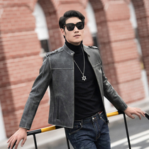 2021 Fall - fur Sheep Fur Costume Male Cover Short Train Han - Edition Locomotive Recreation Trend Leather Jacket