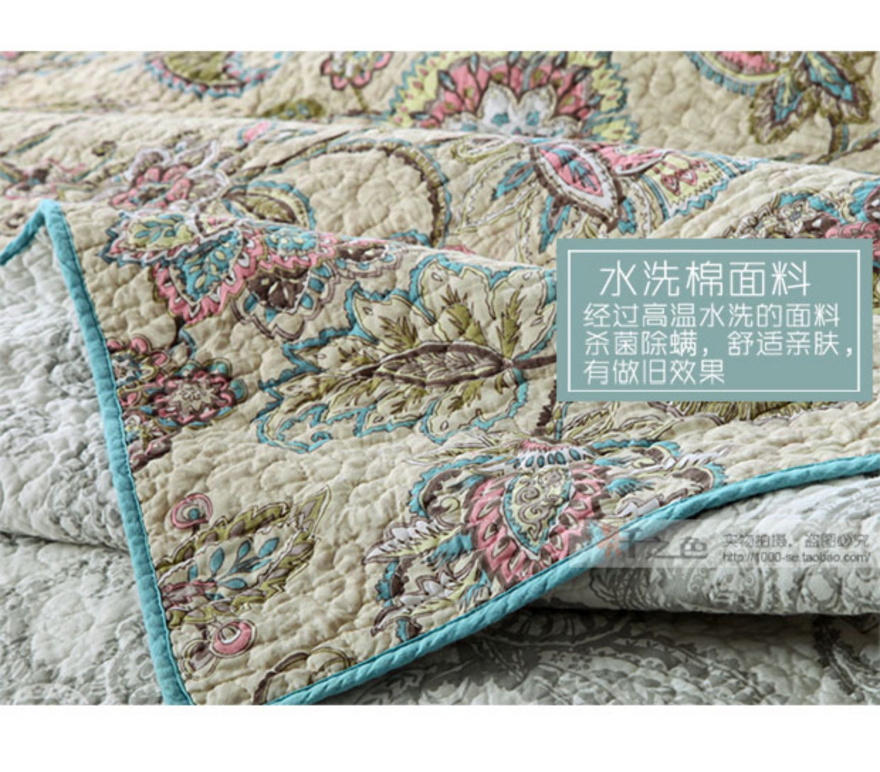 Mỹ retro Perris in chăn bông trải giường ba mảnh bông trải giường là điều hòa không khí bộ ga giường cao cấp