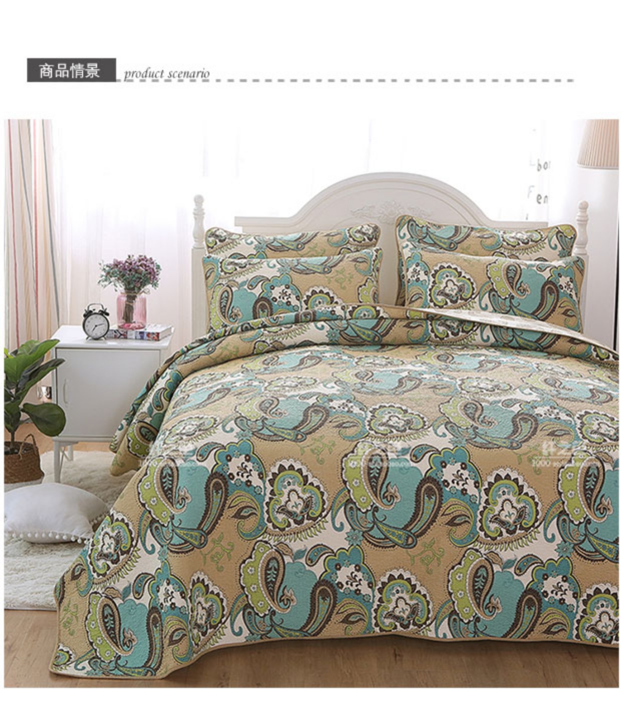 Bông retro bông của Mỹ cộng với chăn bông trải giường ba bộ chăn bông đôi bông điều hòa đa năng - Trải giường bộ ga giường cao cấp