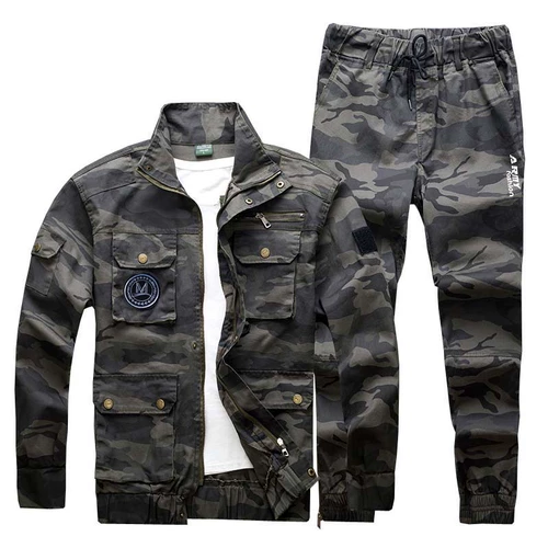 Эластичный камуфляжный осенний хлопковый износостойкий дорожный комплект для отдыха для работы, делается под заказ