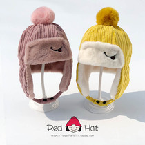 Baby Lei Feng hat Baby hat Winter warm and windproof 2-4 years old male and female children childrens ear protection thickened velvet hat