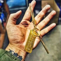Chao Brand Pure Copper Retro Pure Copper Supreme Keychain Copper Whistle Accessories Hanging Denim Accessories