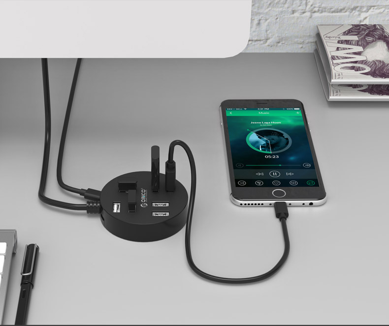 Orico / Orico usb máy tính splitter chuyển đổi đa giao diện với một hub cổng sạc điện - USB Aaccessories quạt mini đeo cổ