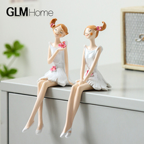 Nordic Ins Wind Angel Flowers Fairy Pendulum Pieces Creative Teenage Girl Hearts Bedroom Desktop Decorations for Birthday Presents