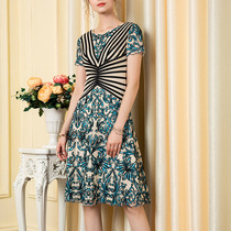 New special large size dress grandma dress 2021 summer Europe and the United States New mother-in-law dress female skirt