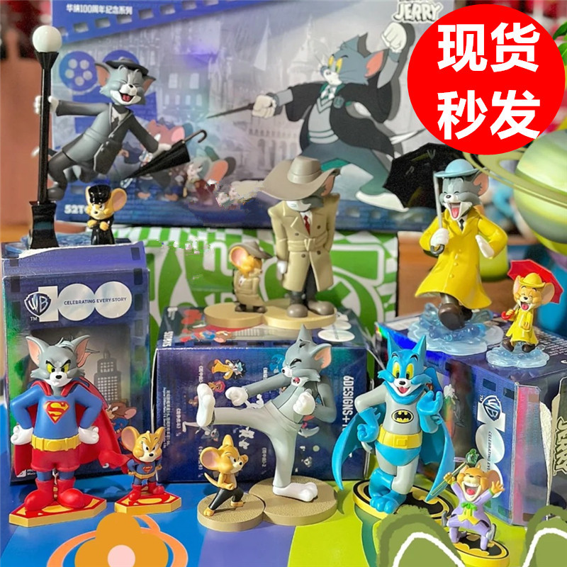 Authentic Tom and Jerry Warner 100Th Anniversary Blind Box Tom and Jerry Figure Cute Birthday Gift Ornament