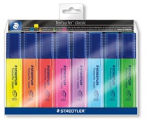 Germany Shi Delou STAEDTLER fluorescent pen quick-drying highlighter marking marker pen 8-color set 364
