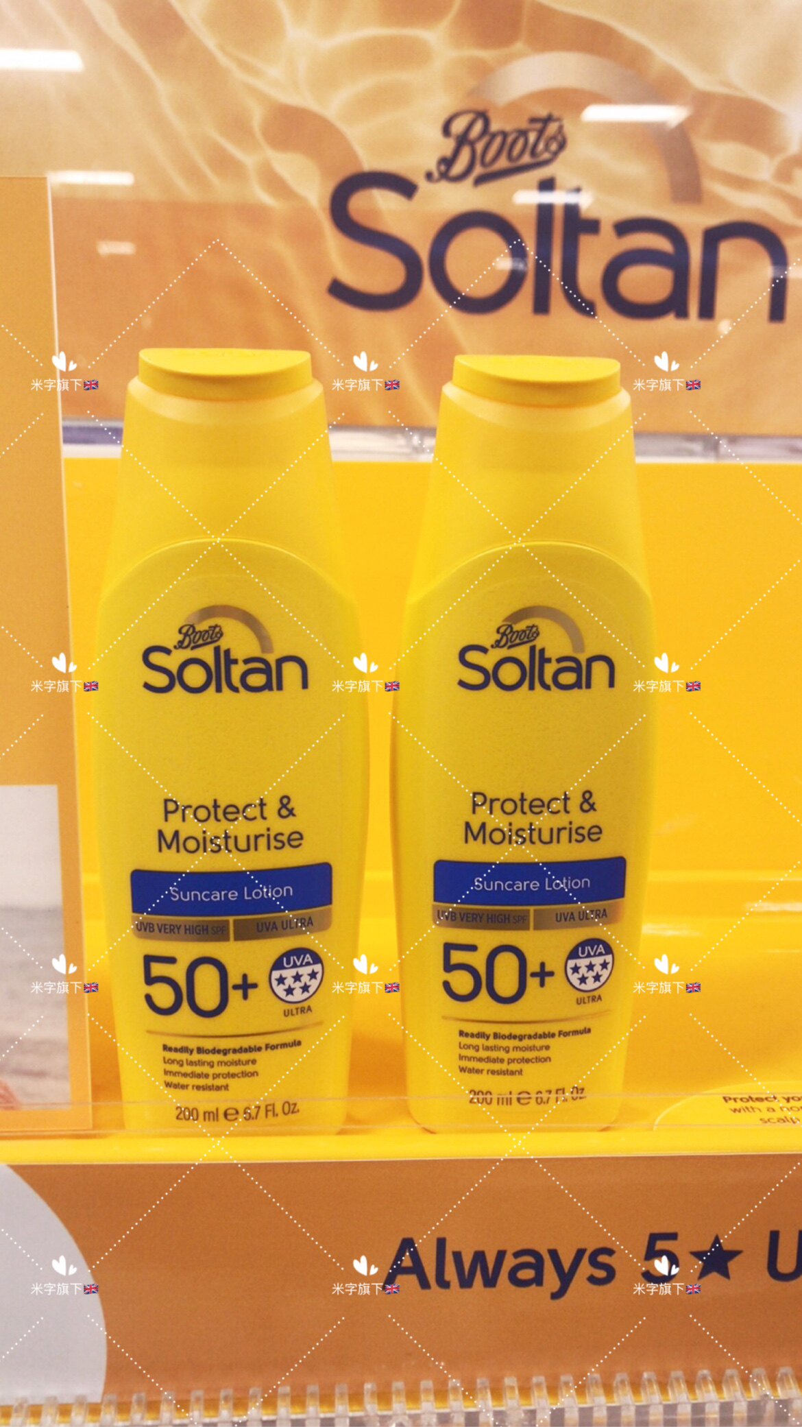 Солнце 现货英国boots soltan防晒霜成人三重防晒保湿spf50倍200ml新版