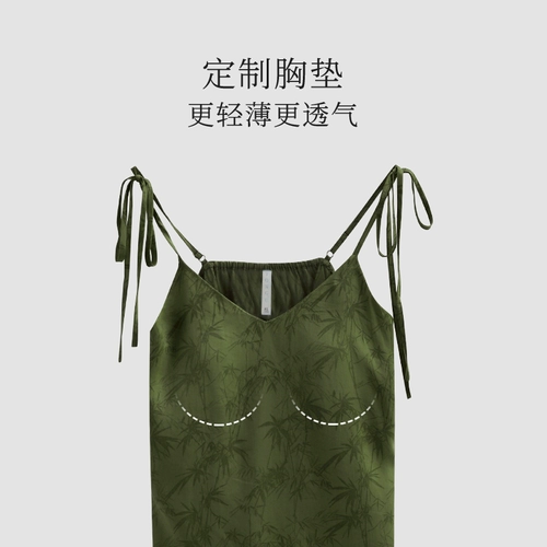 同语 Летняя пижама, штаны, топ с чашечками, 2025 года, эффект подтяжки