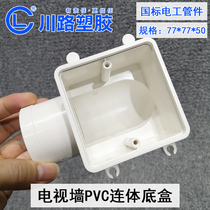 Sichuan Road Bottom Case TV Background Wall Special Containing Box 86 Wire Box Splicing PVC Pre-Embedded 50 Pipe Concealed Conjoined Box