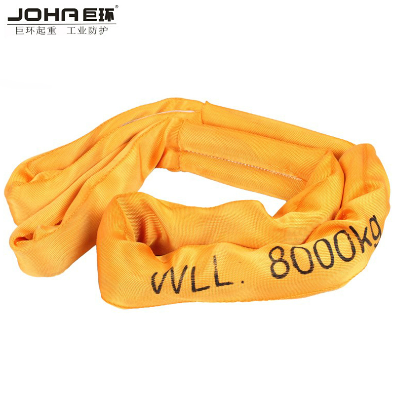 JOHA Lifting hanger with polyester fiber flexible hanging 2T3 5 ton 5 ton 6 m 8M 8M crane cart rope both ends buckle