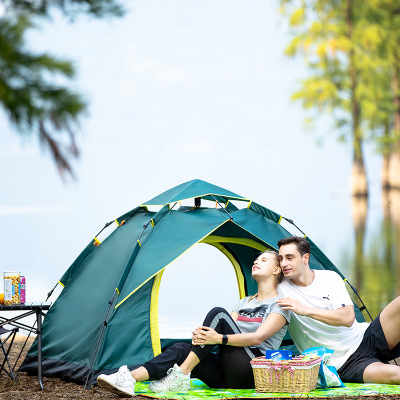 Free Boat Camel Fully Automatic Tent Outdoor 3-4 People Thickened Rain-Proof Double 2 Single Camping Wild Camping