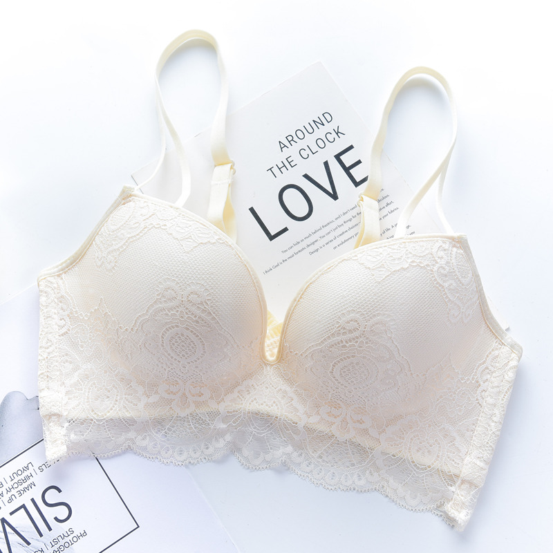 Thép miễn sexy đồ lót womens áo ngực phù hợp với tụ tập trên một đỉnh áo ngực mỏng nhỏ để bảo vệ chống võng ren dày áo ngực.