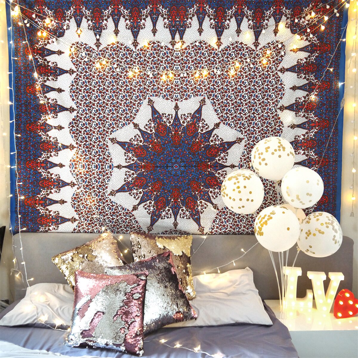 Oversized background cloth indoor space decoration 230*210cm hanging cloth curtain partition bedside background wall decoration