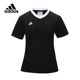 ເສື້ອຍືດແຂນສັ້ນ adidas Adidas ປີ 2022 ຂອງແມ່ຍິງລະດູຮ້ອນມາໃຫມ່ breathable ແຫ້ງໄວອອກກໍາລັງກາຍແລ່ນຄໍ V ເທິງ