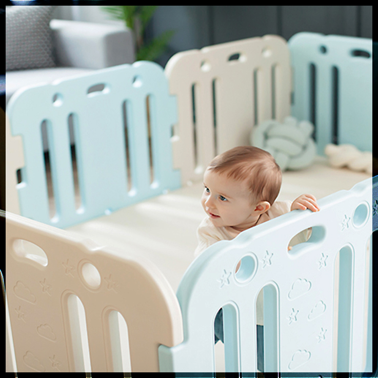Korea imports GGUMBI infant child anti-push safety fence baby game guard rail can be matched with creeping cushion