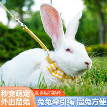 Rabbit Traction Rope Adjustable Rabbit Rope Anti-Escape Rabbit Chained Rabbit Rope Walk Rabbit Rope Cute Cartoon Rabbit supplies