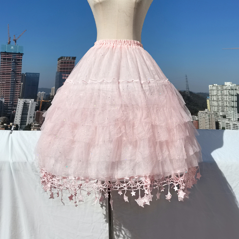 Lolita dress brace Violence Carmen fish bone brace adjustable daily brace Long version Ralita Star Stars Skirt 65cm