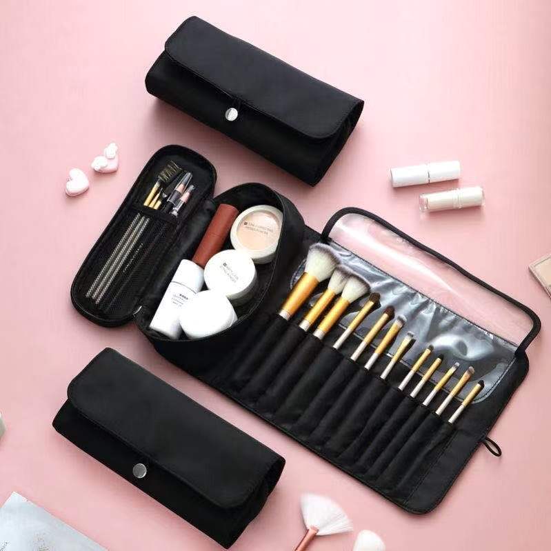 Makeup brush storage bag net red portable beauty brush storage bag thrush nail nail art women waterproof multi-functional makeup bag