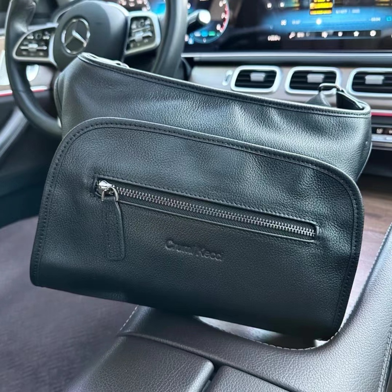 Xinbo Leather Goods Men's Black Genuine Leather Crossbody Bag Multifunctional Large Capacity Shoulder Bag Versatile Simple Classic Bag